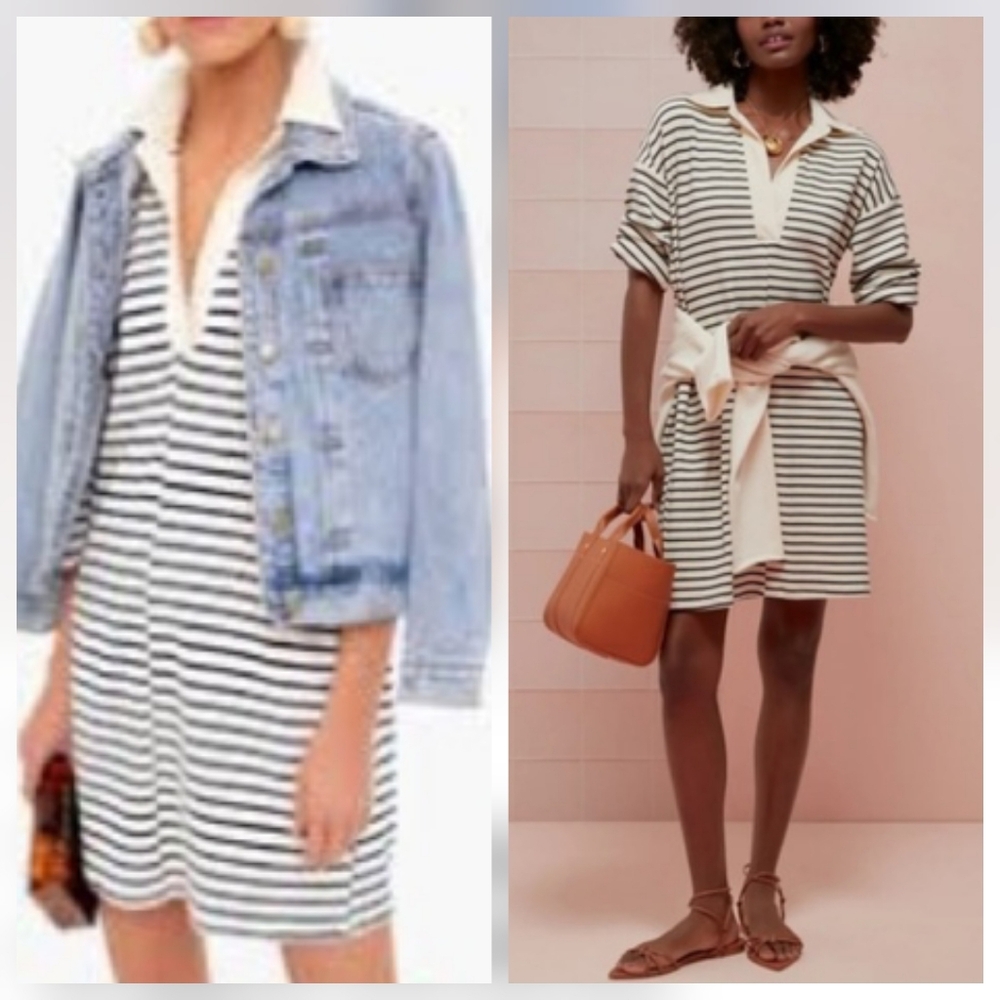 Tuckernuck Green Stripe Ashton Knit Polo Dress